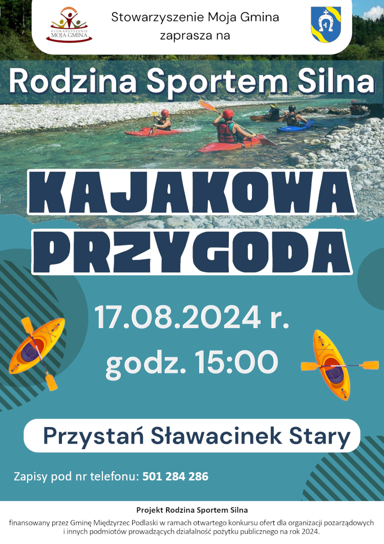 Rodzina Sportem Silna „Kajakowa przygoda” – zaproszenie